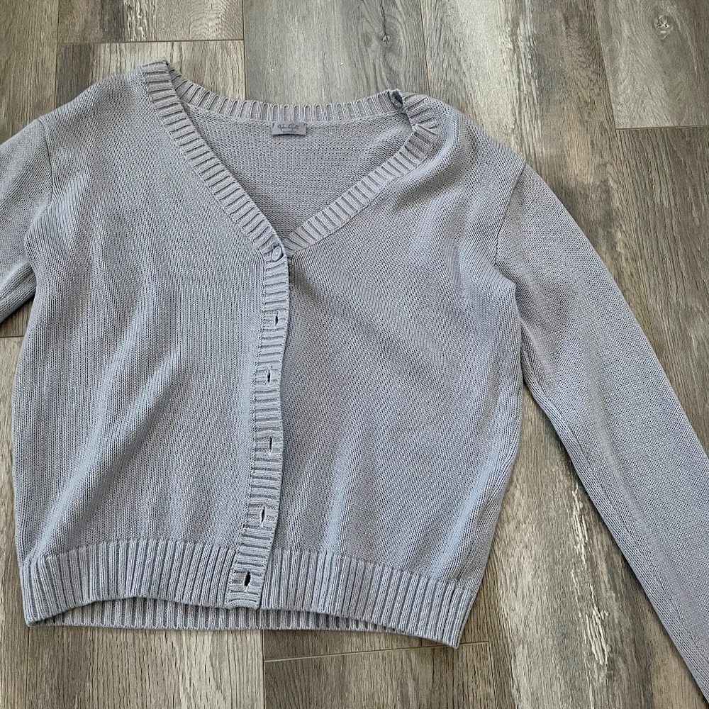 Light blue Pacsun cropped cardigan